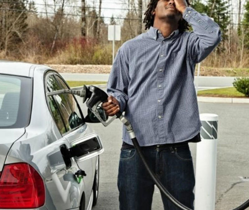 UK driver calling for help after misfuelling their car at a petrol station.