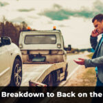 car breakdown on roadside with recovery truck after wrong fuel mistake UK