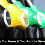 petrol and diesel fuel nozzles showing how to identify wrong fuel mistake in car UK