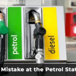 petrol and diesel fuel pumps at petrol station showing common wrong fuel mistake in UK